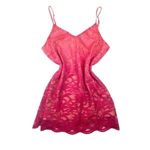 Barbiecore Ombre Barbie Pink Lace Mini Slipdress size M